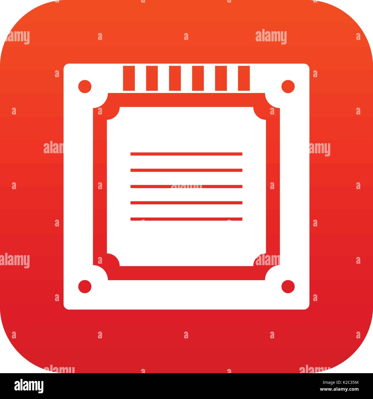 Modern multicore CPU icon digital red Stock Vector Image & Art - Alamy
