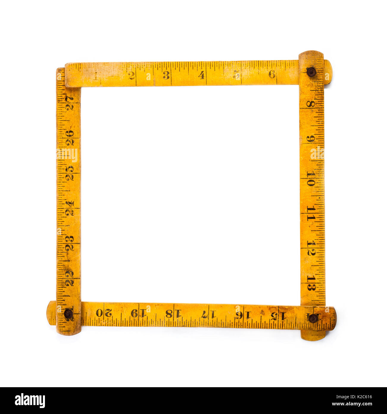 Retro Wooden Carpenter Ruler Measure Measuring Tools - 