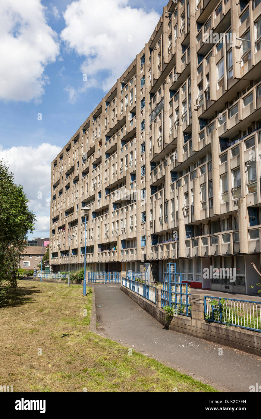 Robin Hood Gardens Estate, London, United Kingdom Stock Photo