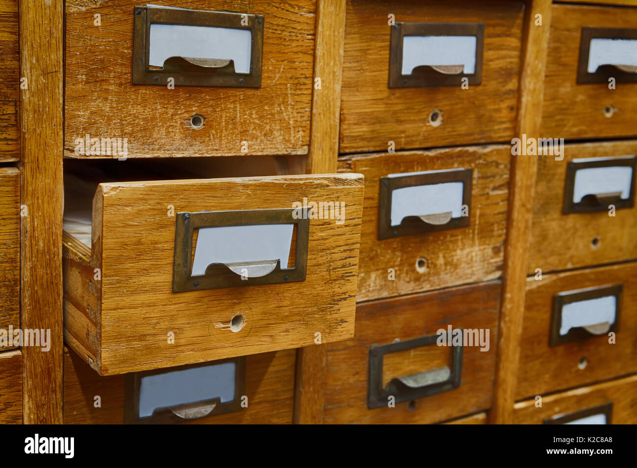 Opened Box Archive Storage Filing Cabinet Interior Vintage