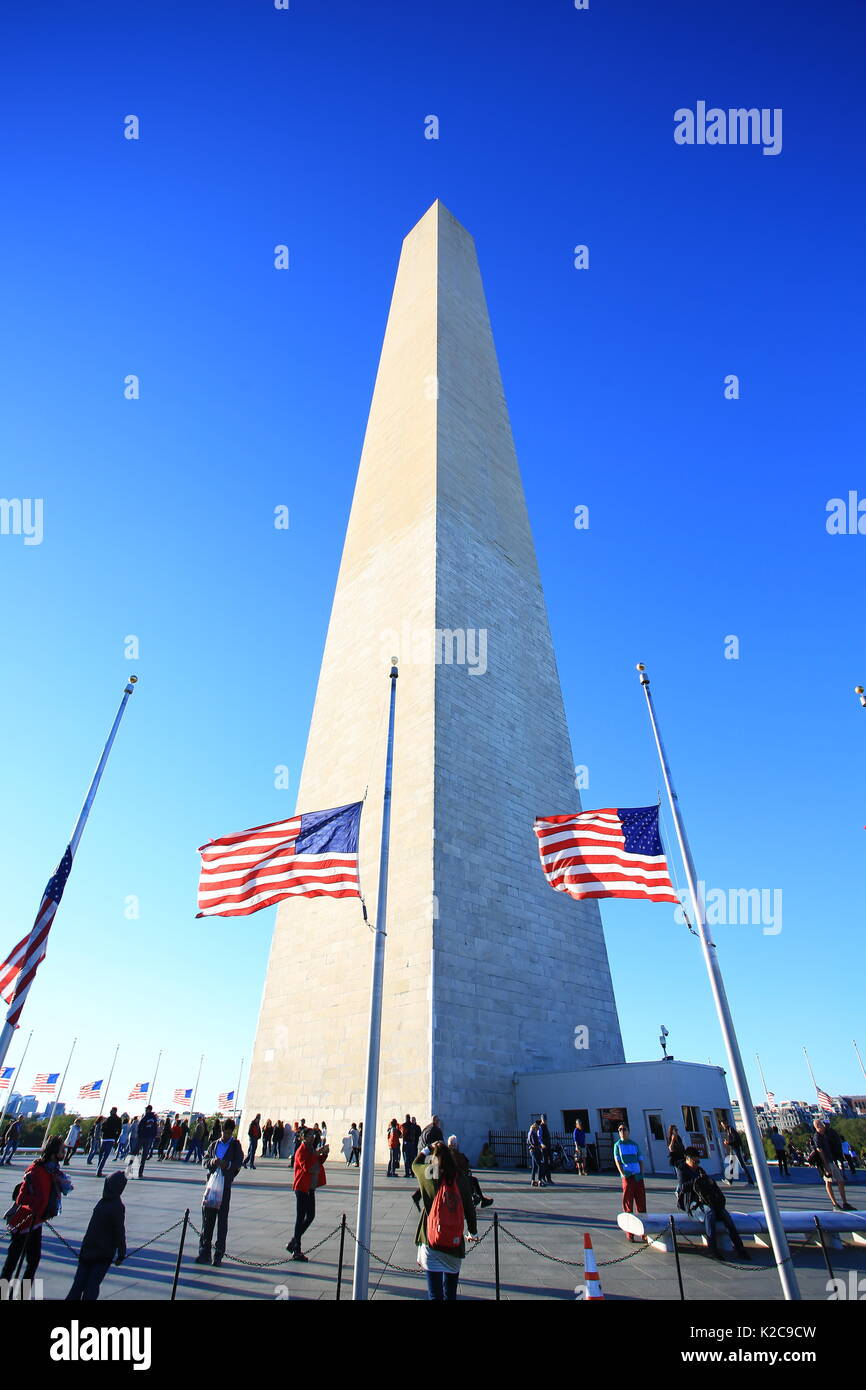 Washington monument in washington Stock Photo
