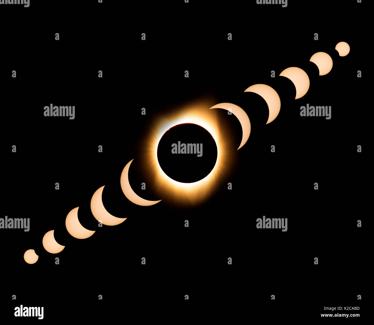 Total solar eclipse august 21 2017 stock photo alamy