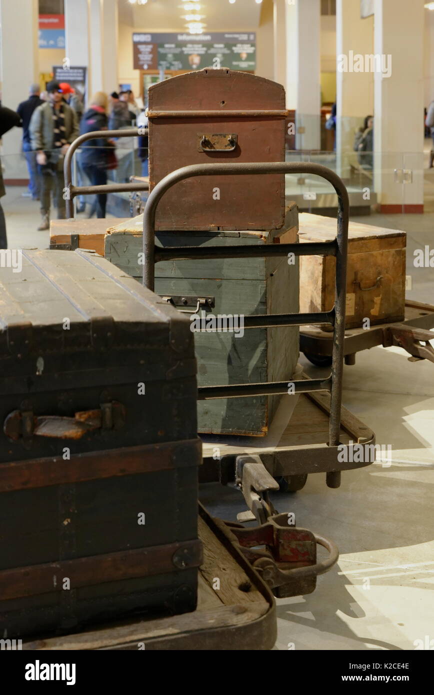 Baggage Room, Ellis Island, NY Stock Photo Alamy