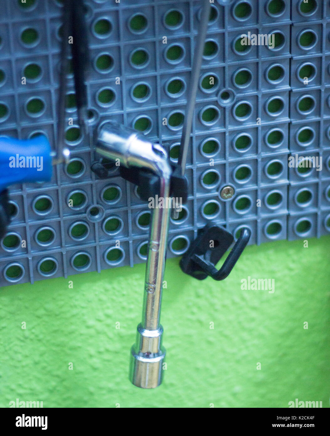 Inline roller skate shop mechanic tools in retail skates store to