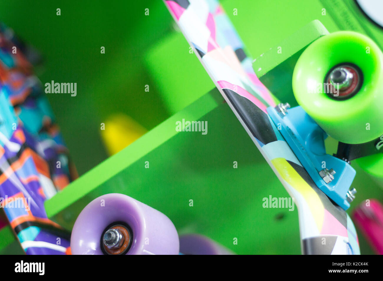 Skateboard in retail shop skates store Stock Photo Alamy