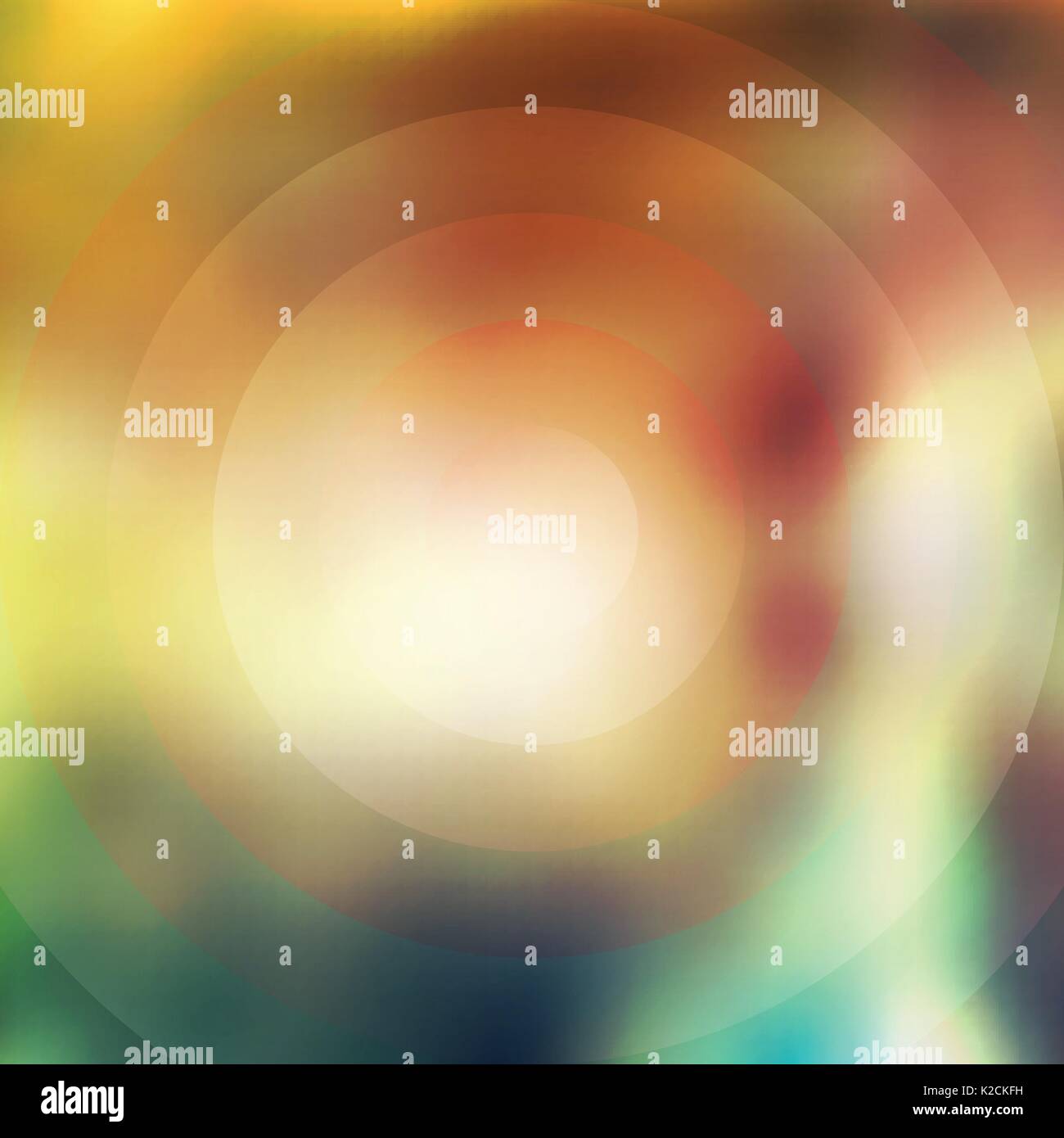 Abstract Colorful Concentric Circles Pattern on Blurred Background ...