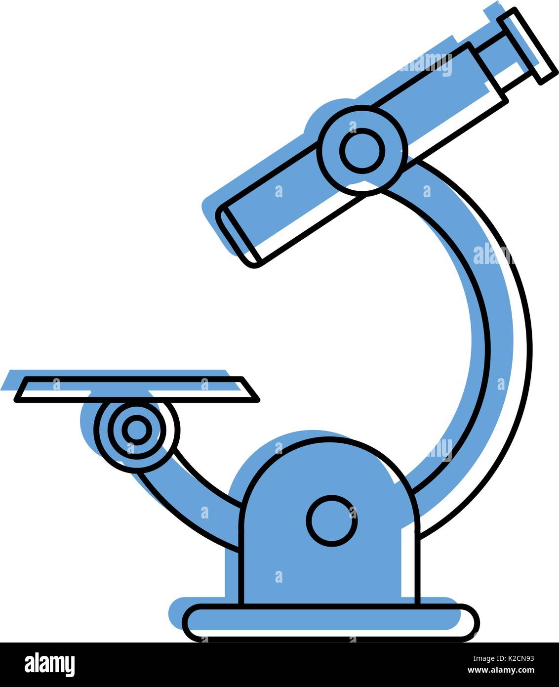 microscope science icon image vector illustration design  blue color Stock Vector