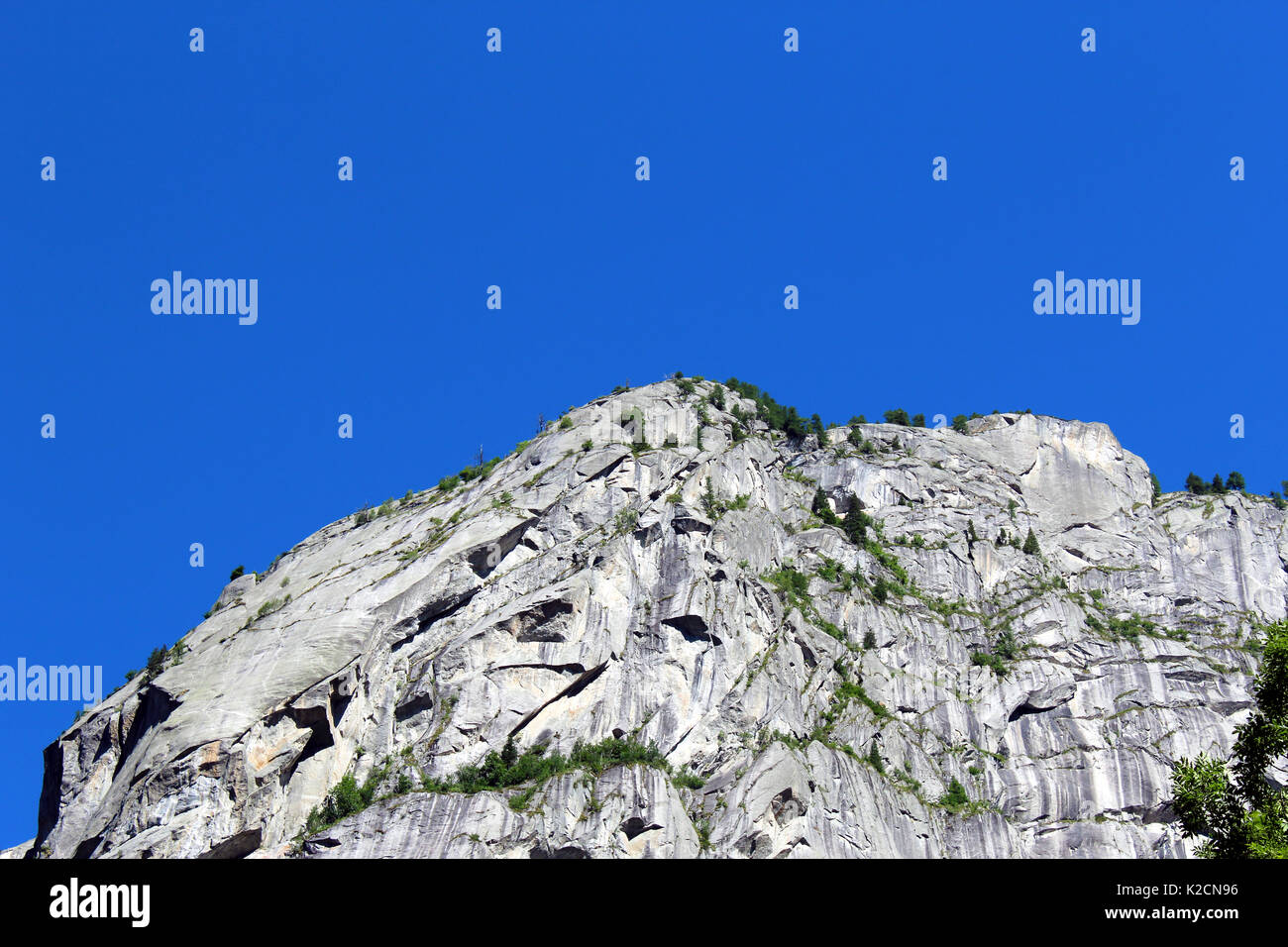 Granite rocks mountain walls in an alpine valley (Val di Mello batholith) Italy Stock Photo