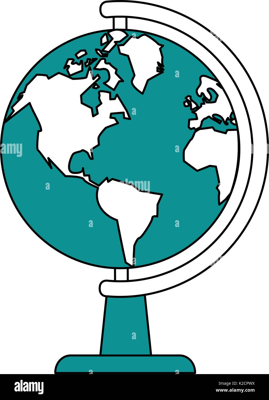 earth map on globe icon image vector illustration design Stock Vector ...