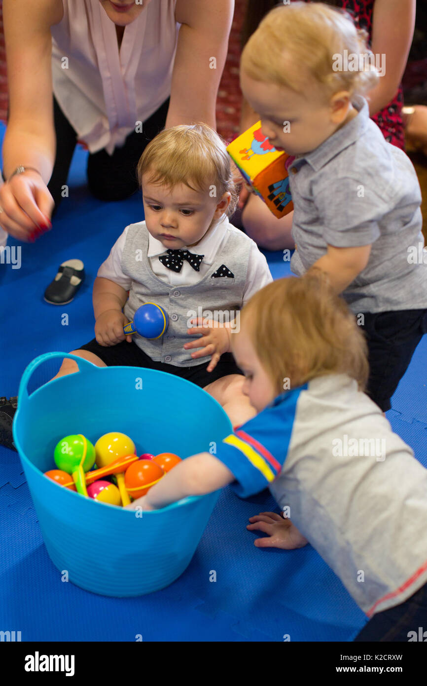 Baby sensory class Stock Photo