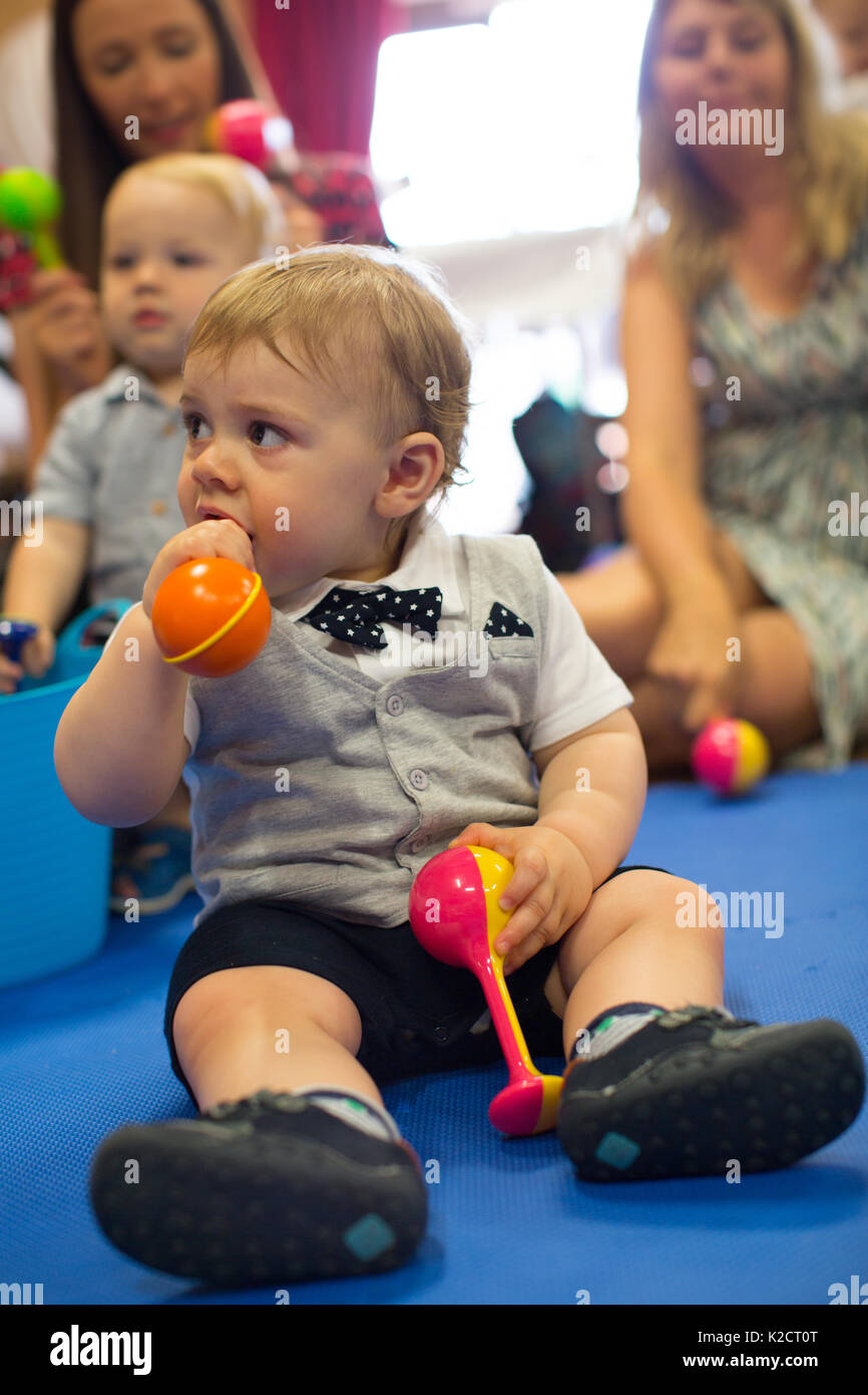 Baby sensory class Stock Photo