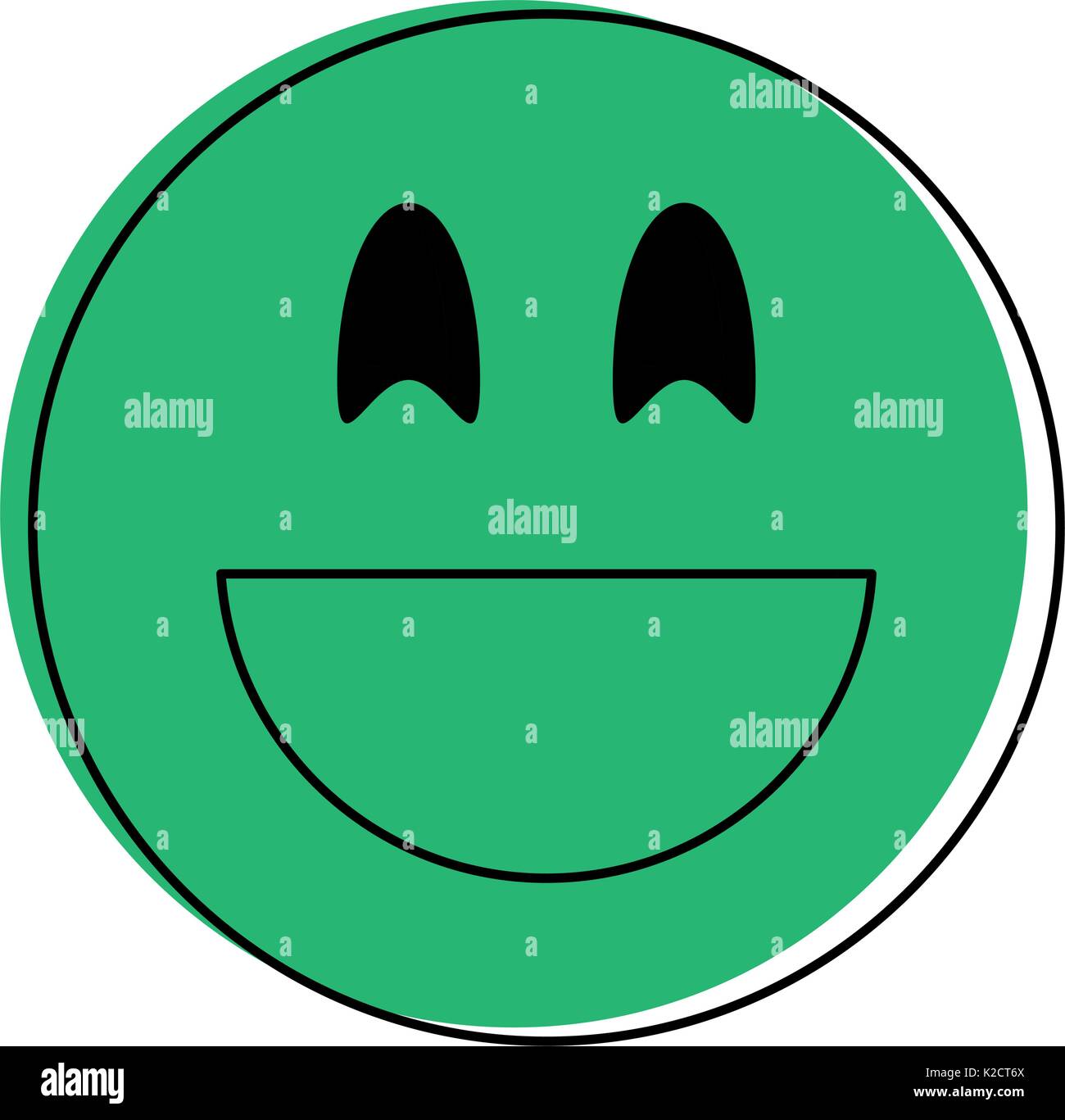 happy grin emoji instant messaging  icon image  Stock Vector