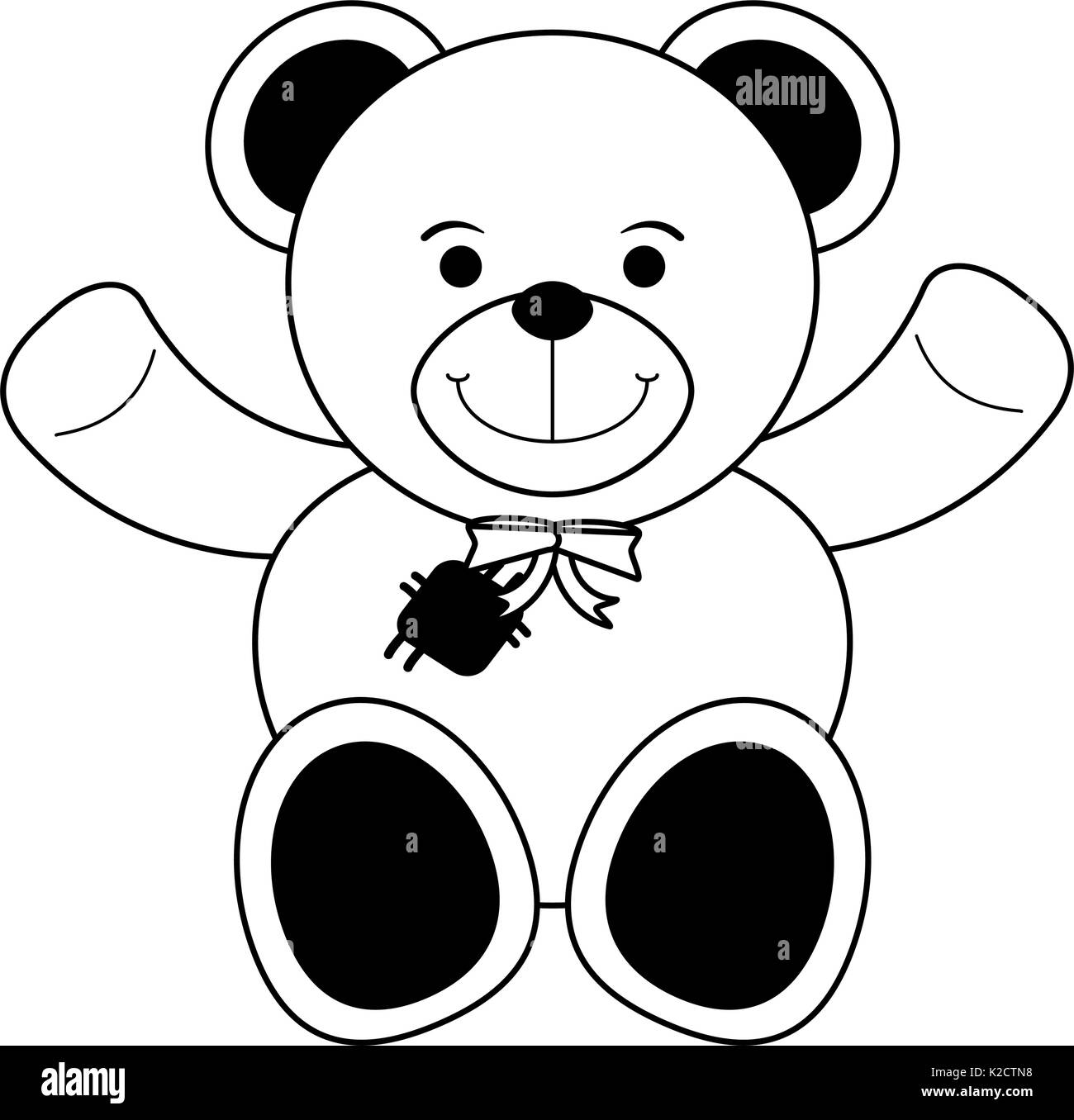 teddy bear toy icon image  Stock Vector