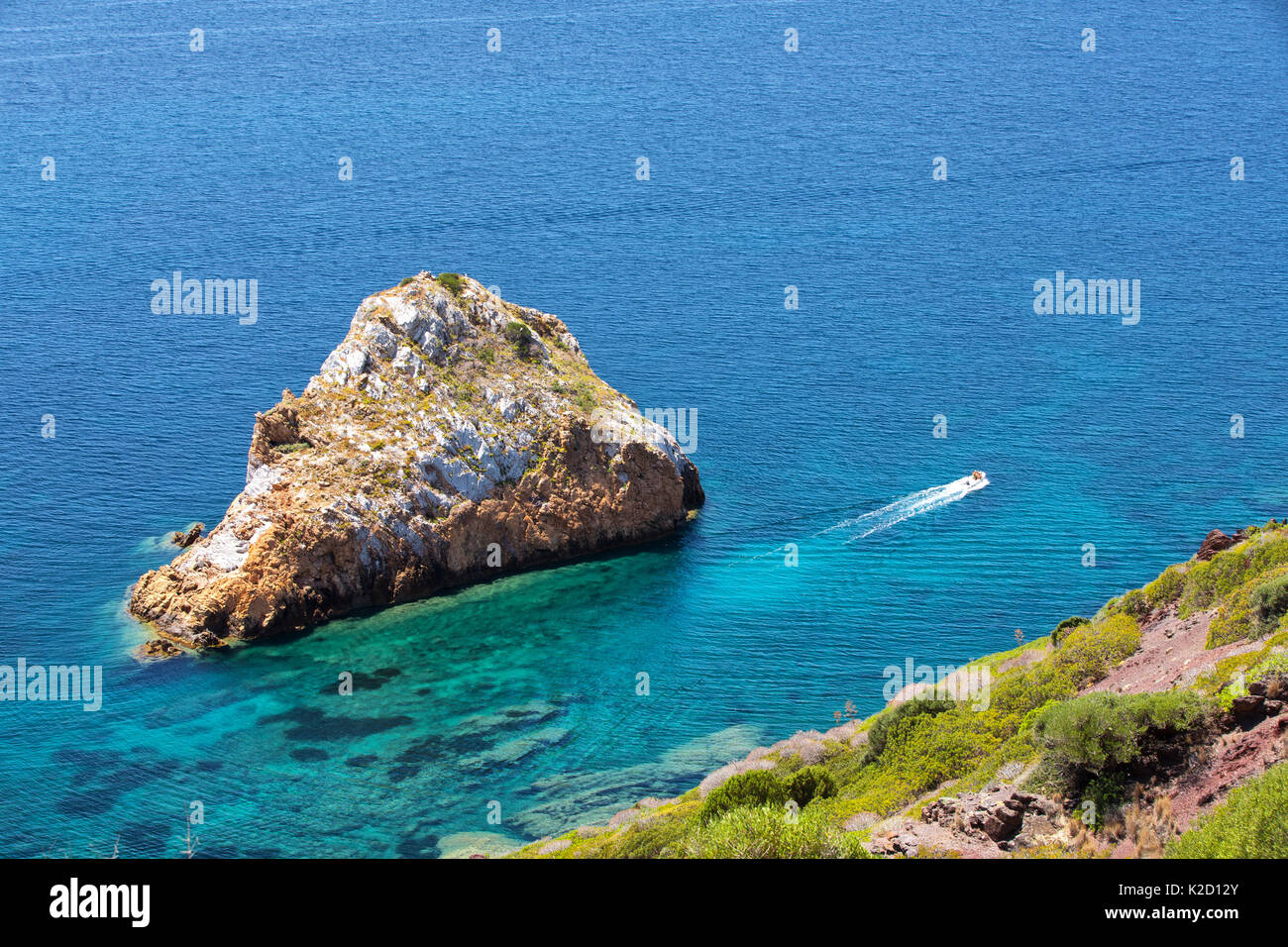 Spaggia di Masua beach and Pan di Zucchero,  Costa Verde, Sardinia, Italy. Stock Photo