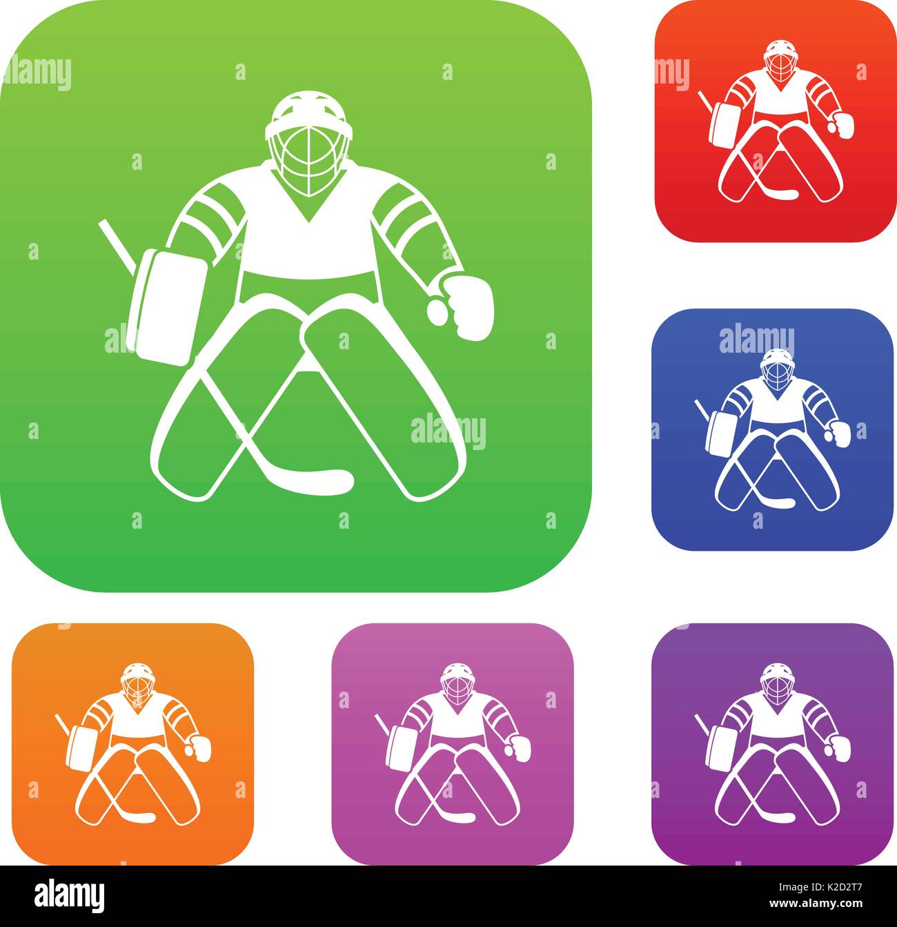 Hockey goalkeeper set collection Stock Vector Image & Art - Alamy