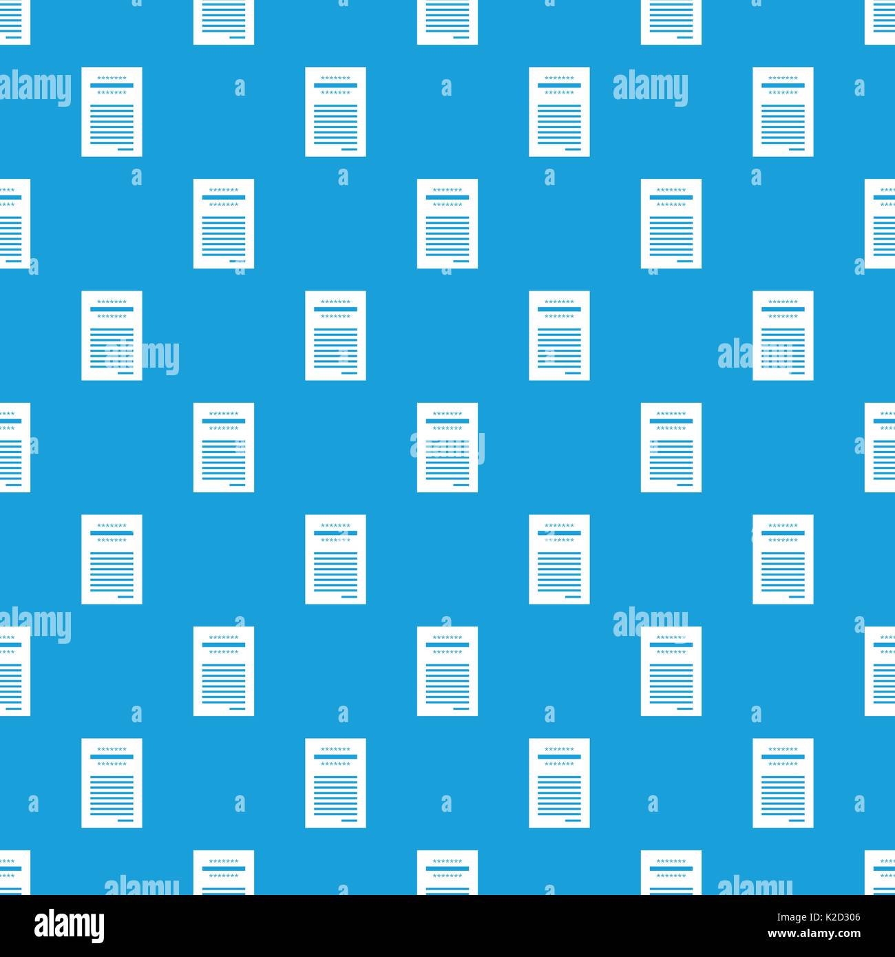 Sales printed receipt pattern seamless blue Stock Vector