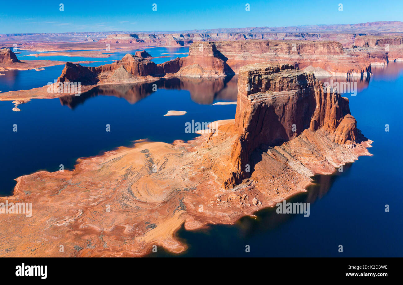 Aerial View Of Lake Powell Near Page Arizona And The Utah Border USA Aerial View Of Lake Powell Near Page Arizona And The Utah Border USA
