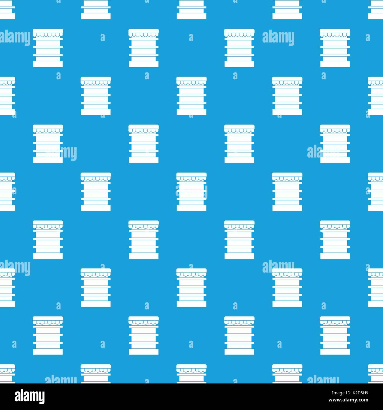 Empty supermarket refrigerator pattern seamless blue Stock Vector