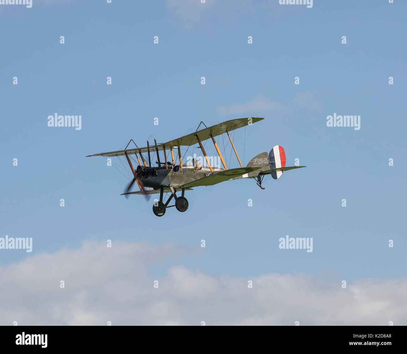 Replica BE2c reconnaissance aircraft of the Great War at the Shuttleworth Trust Stock Photo