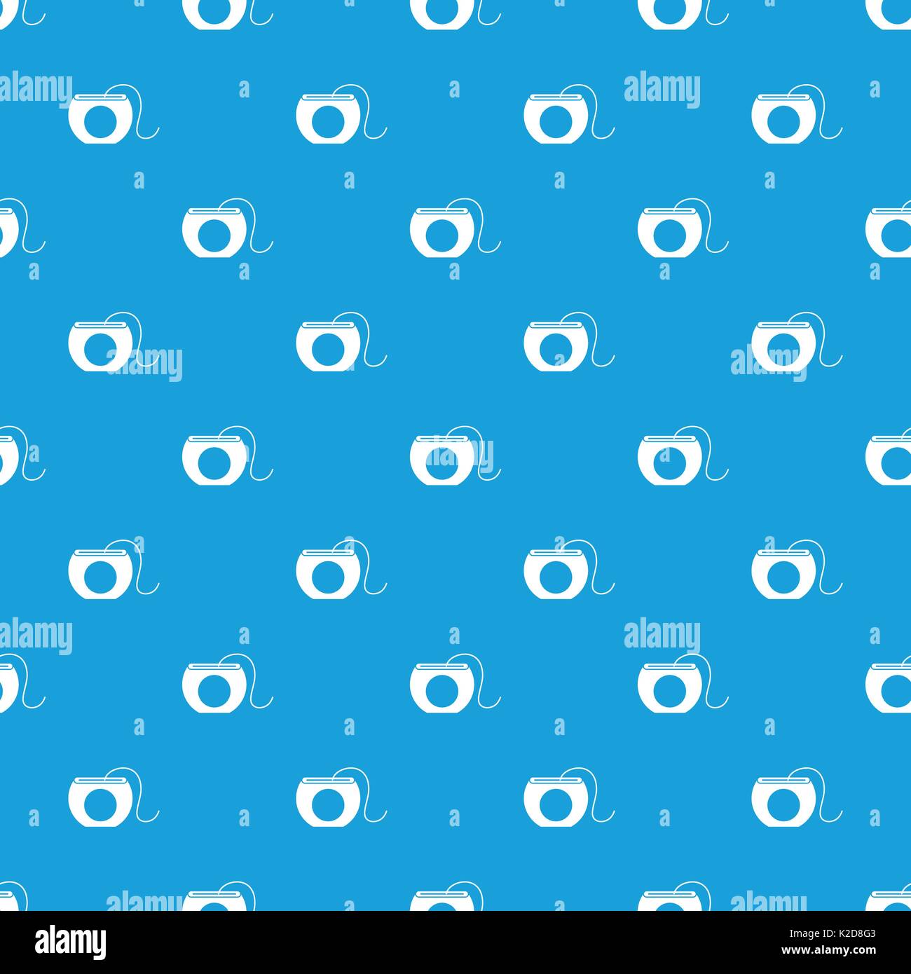Dental floss pattern seamless blue Stock Vector