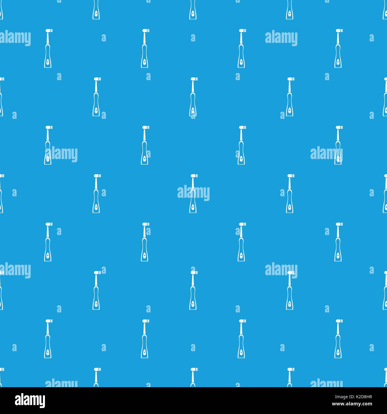 Electric toothbrush pattern seamless blue Stock Vector