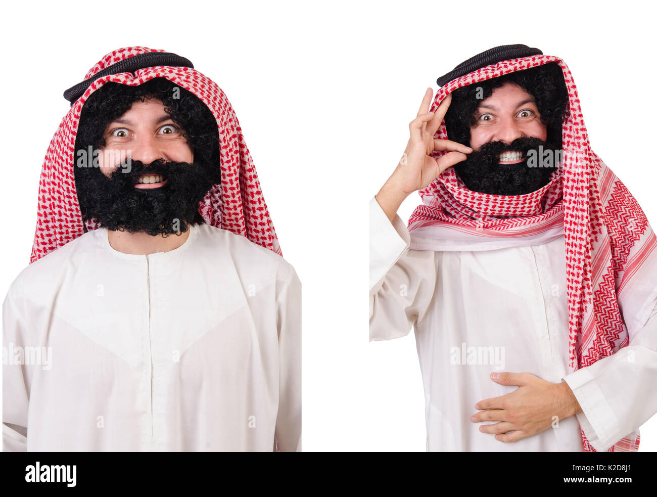 Bearded arab isolated on white background Stock Photo - Alamy