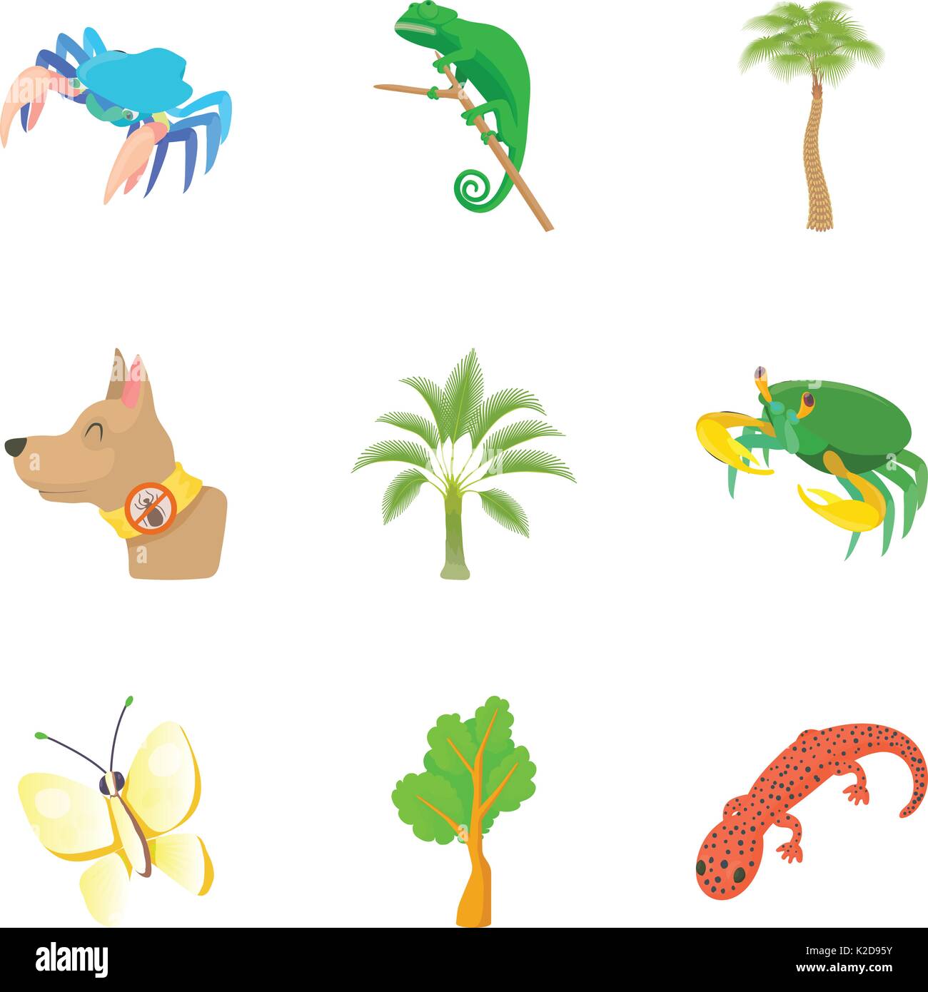 Herbivore icons set, cartoon style Stock Vector Image & Art - Alamy