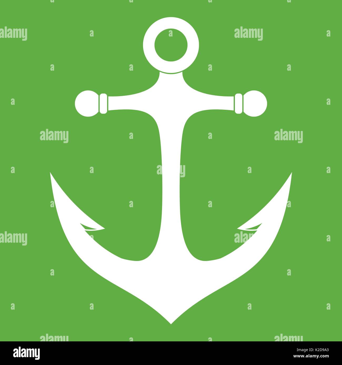 Anchor Icon Green Stock Vector Image And Art Alamy