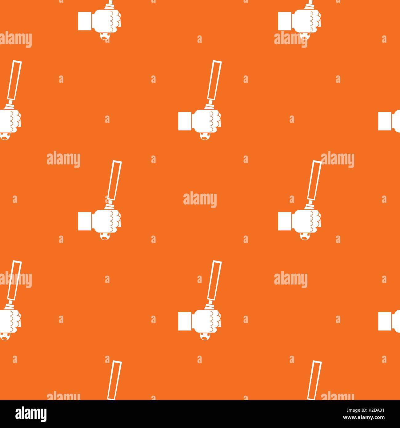 Chisel tool in man hend pattern seamless Stock Vector
