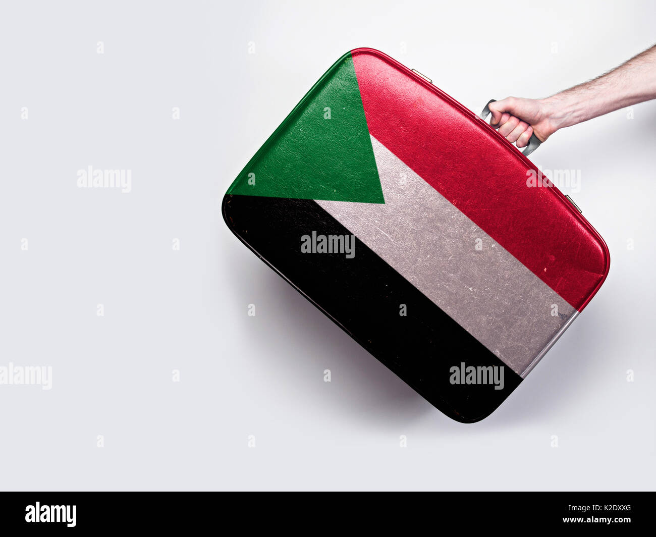 Sudan flag on old vintage hi-res stock photography and images - Alamy