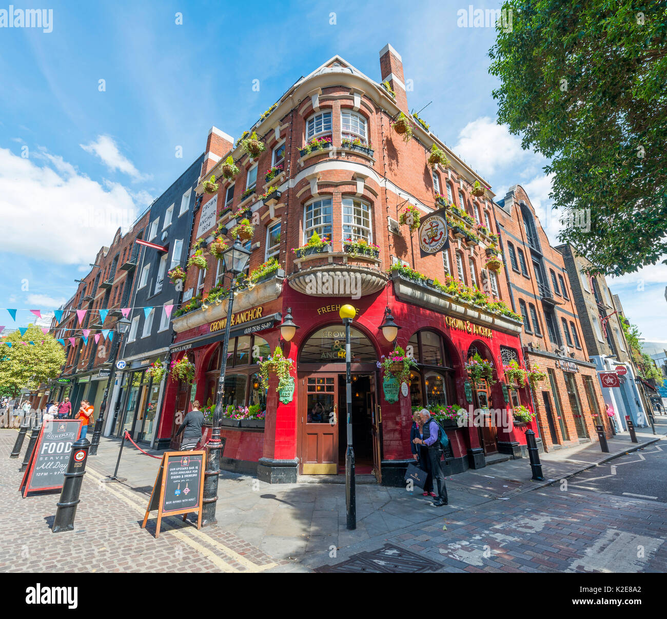 Crown and Anchor, English Pub, Restaurant, Bar, London, England, United Kingdom Stock Photo
