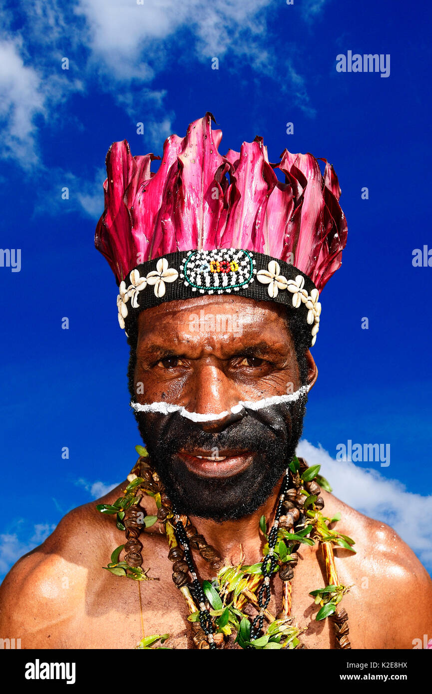 The highland tribes present themselves at the annual Sing Sing of Goroka, Papua New Guinea Stock Photo