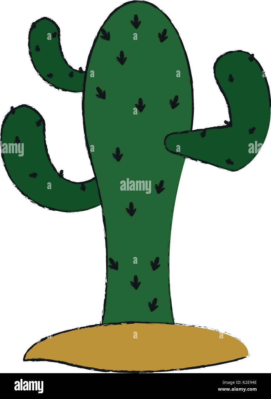 Colorful cactus doodle over white background vector illustration Stock ...