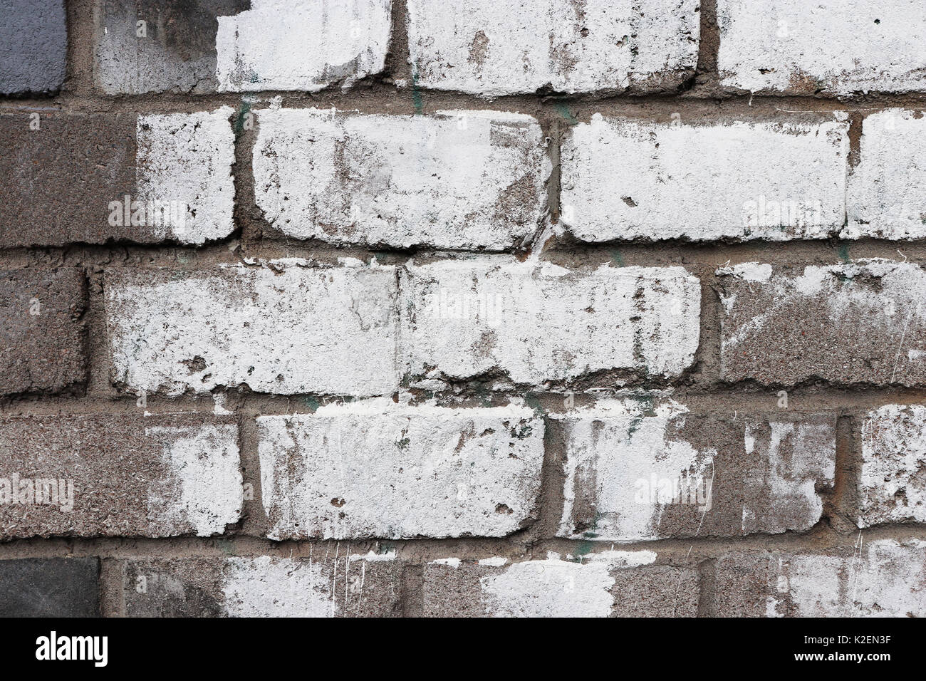 White painting on concrete bricks wall texture Stock Photo Alamy