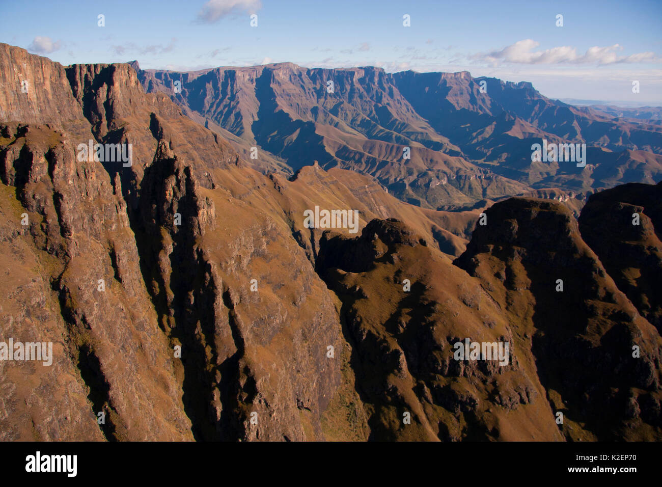 Aerial view of  Drakensberg Mountains, South Africa, May 2011. Stock Photo