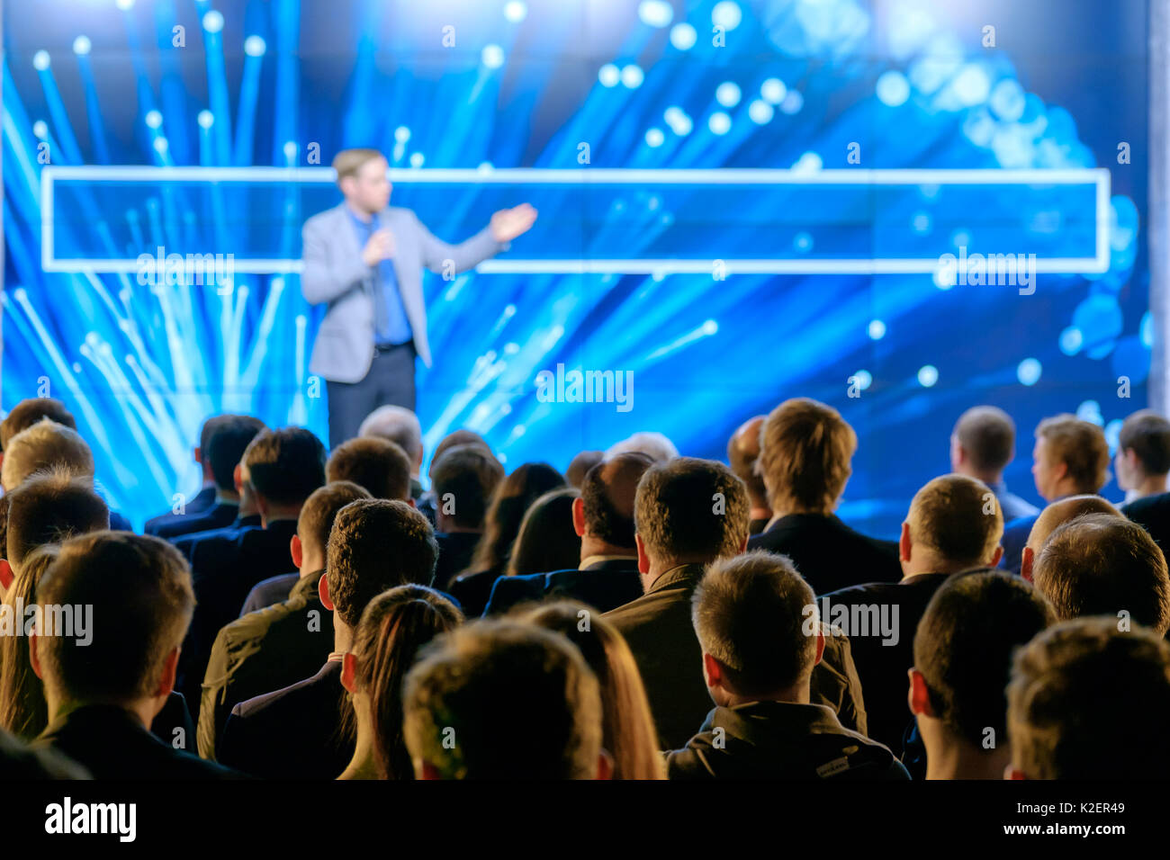 Audience listens to the lecturer Stock Photo - Alamy