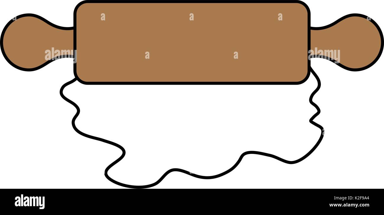 rolling pin vector illustration Stock Vector Image & Art Alamy