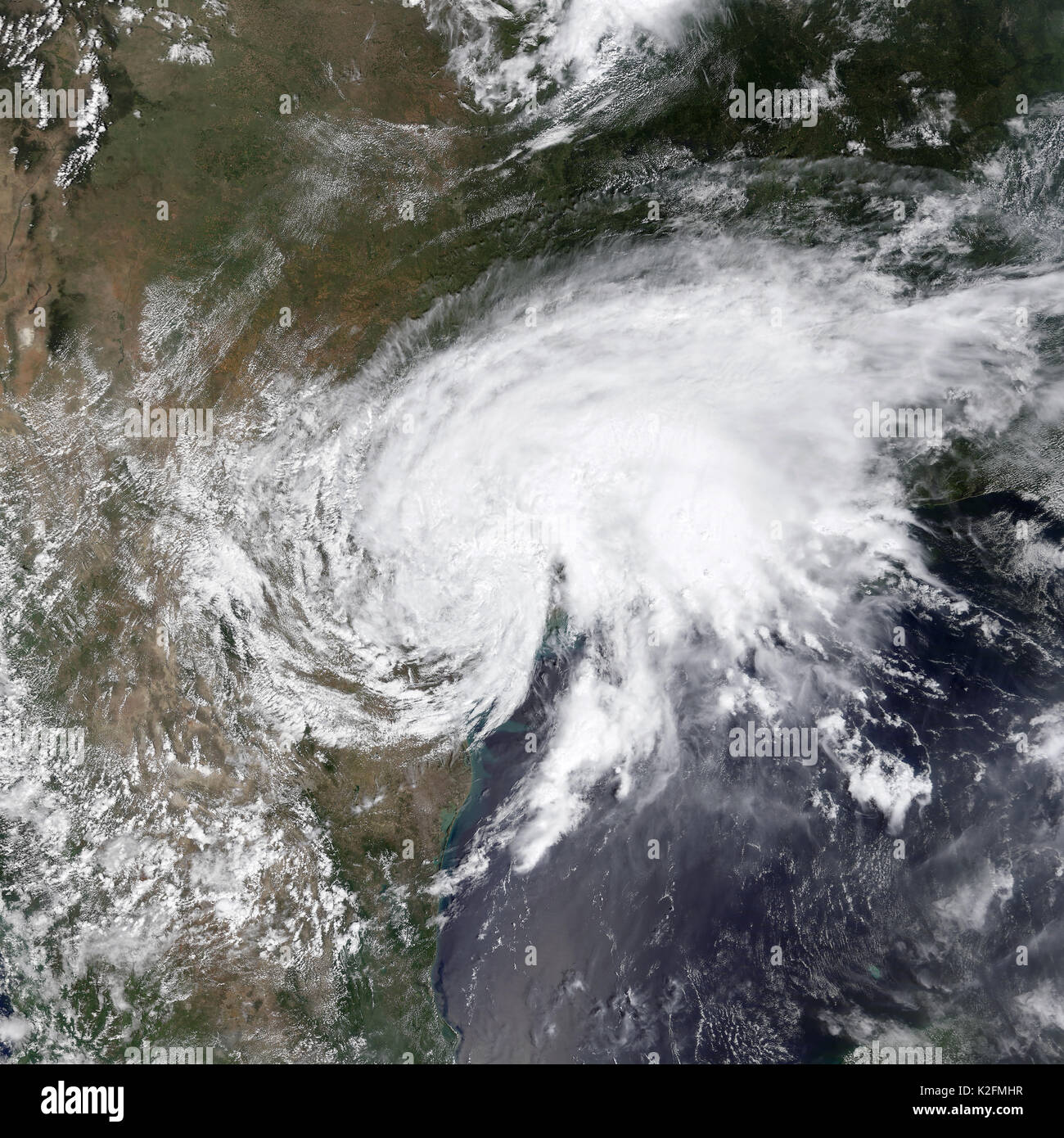 Tropical Storm Harvey seen from space. Elements of this image are ...