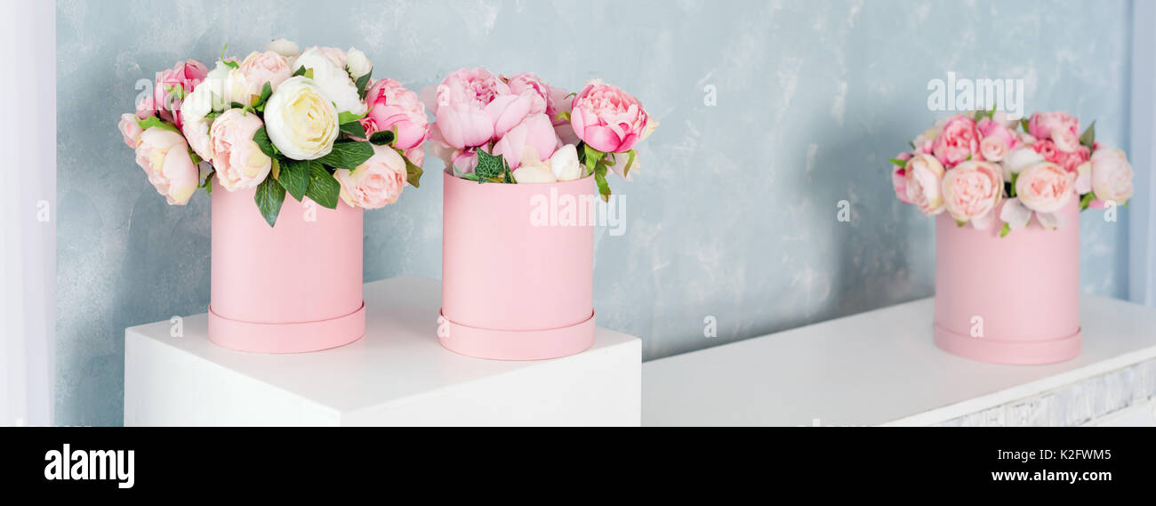 colorful hat boxes