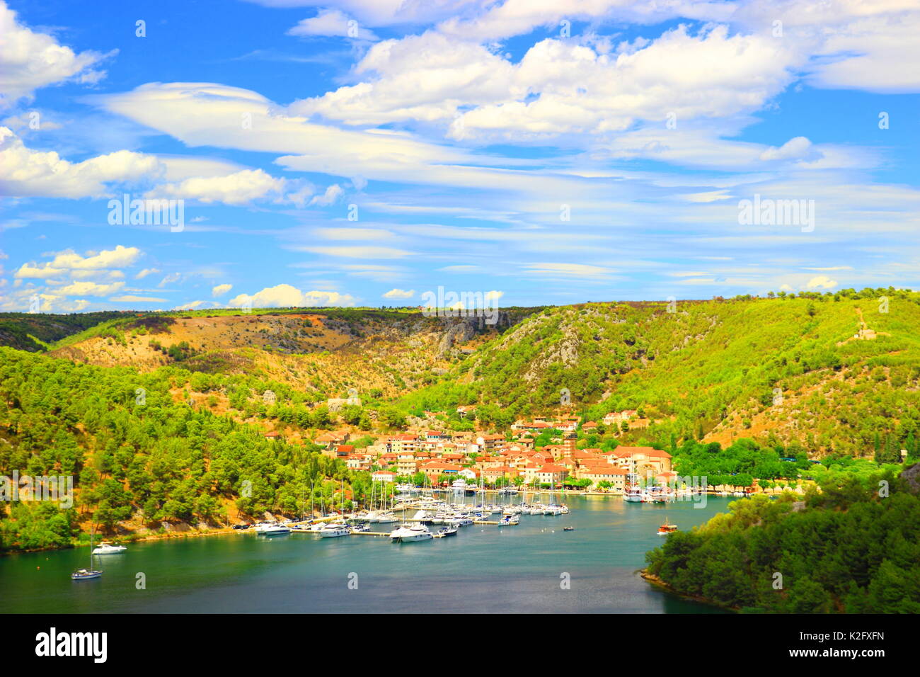 Skradin, travel destination in Croatia Stock Photo