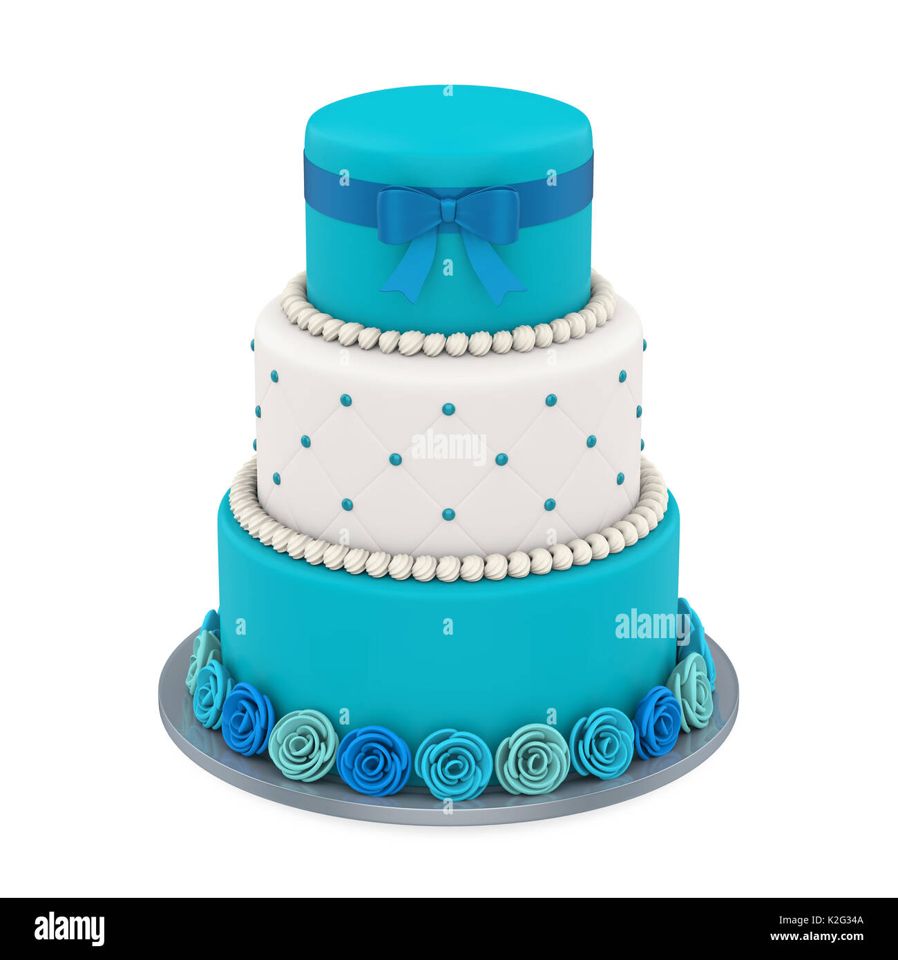 Illustration three tier birthday cake hires stock photography and