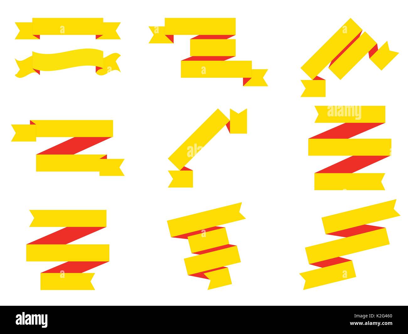 Ribbons isolated on white background. Vector illustration Stock Vector