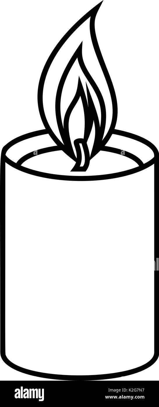 Free Printable Candle Templates - Romance Candle Icon Outline Style K2G7N7 