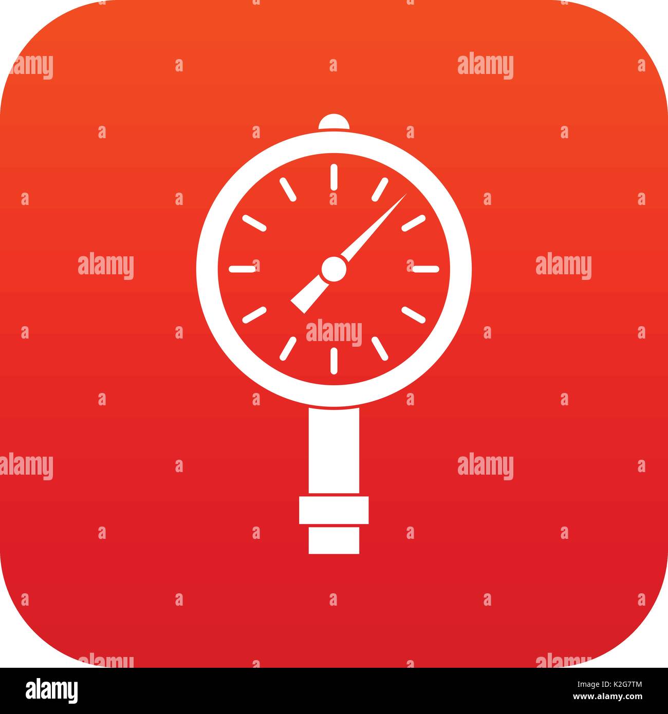 Manometer or pressure gauge icon digital red Stock Vector Image & Art ...