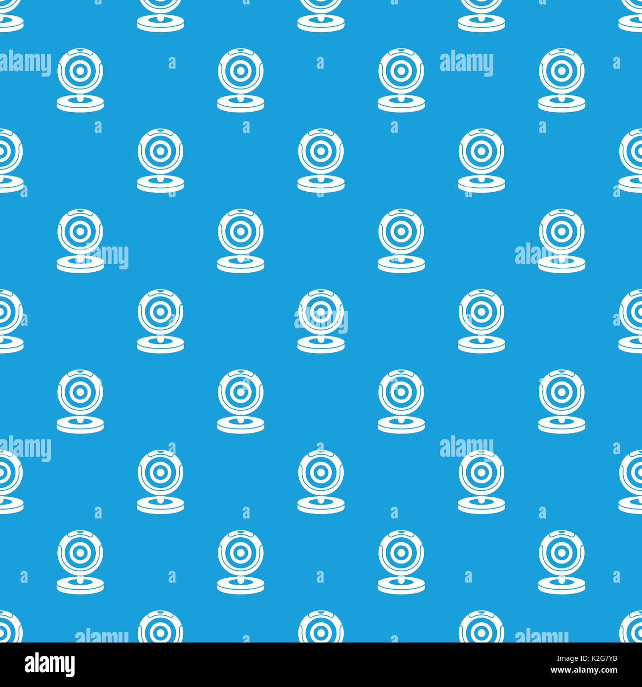 Webcam pattern seamless blue Stock Vector