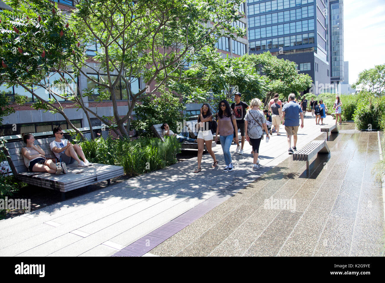 High Line Bridge High Line Public Park Bridge in Lower Manhattan Area of New York - USA ...