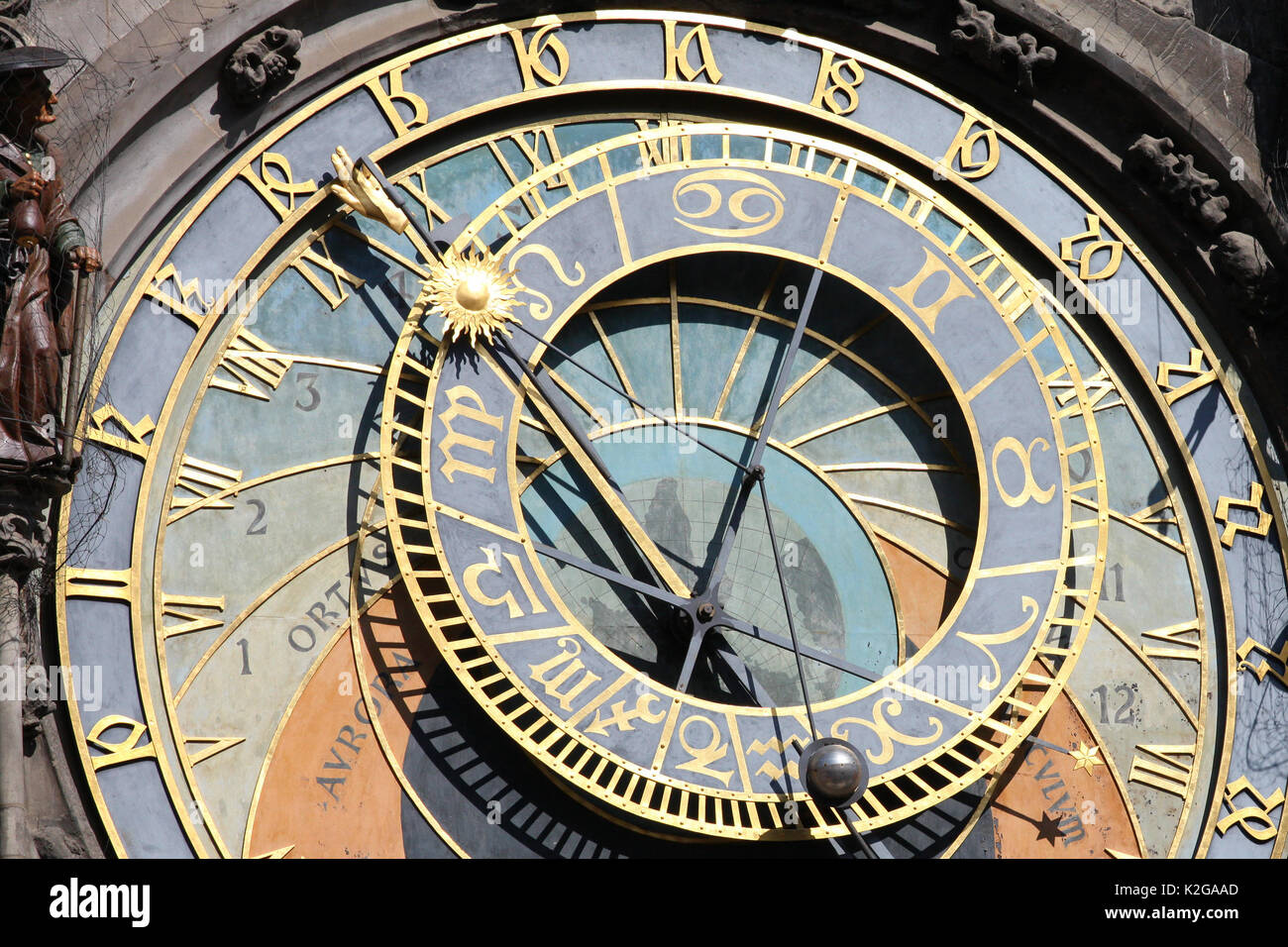 Famous clock face in Prague Stock Photo Alamy