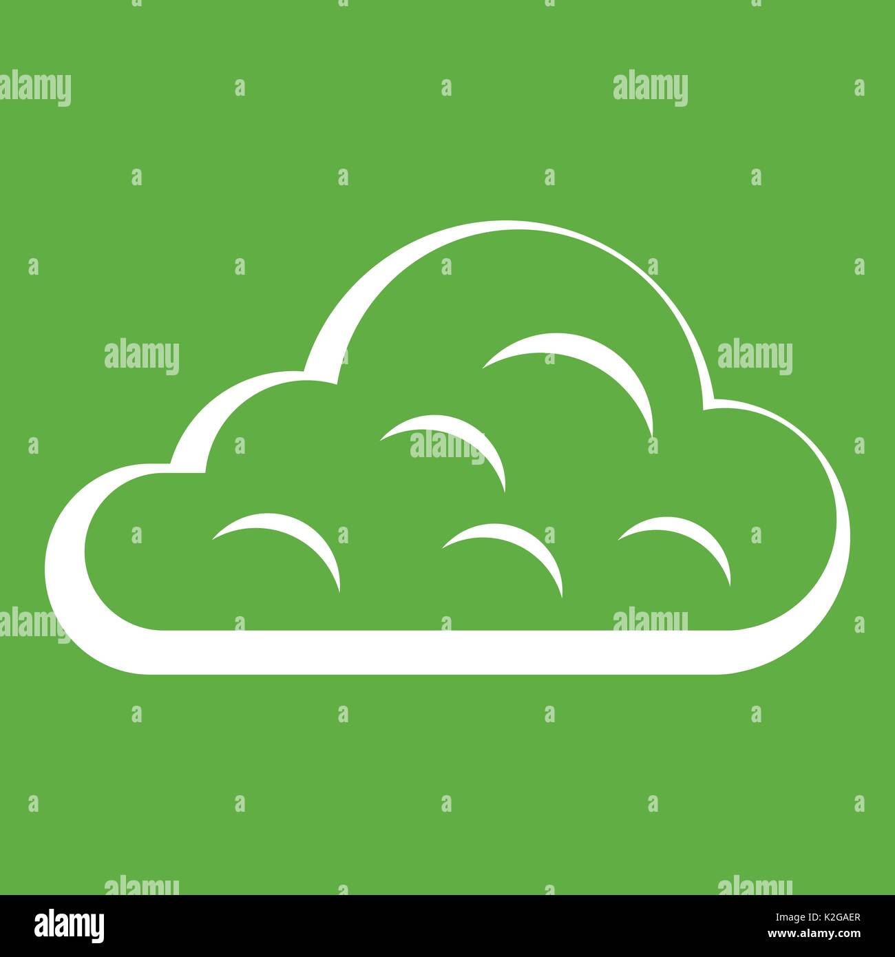 Rainy cloud icon green Stock Vector Image & Art - Alamy
