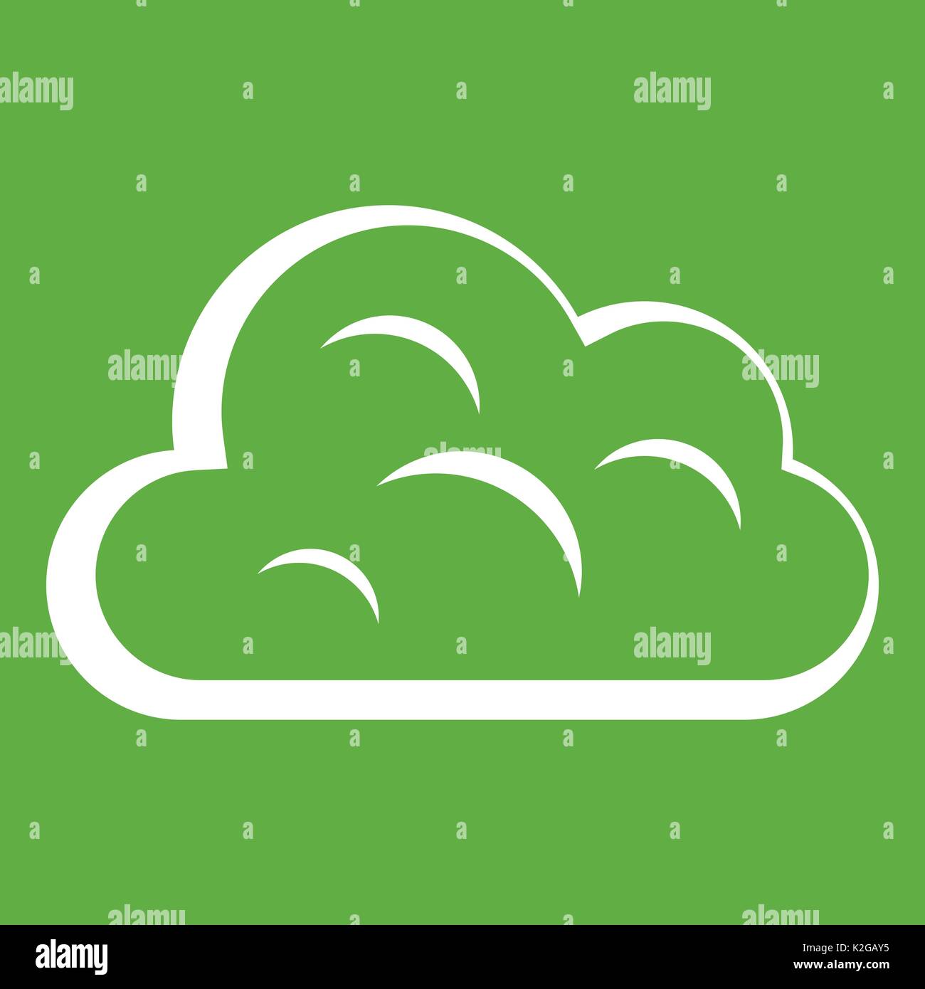 Big cloud icon green Stock Vector Image & Art - Alamy