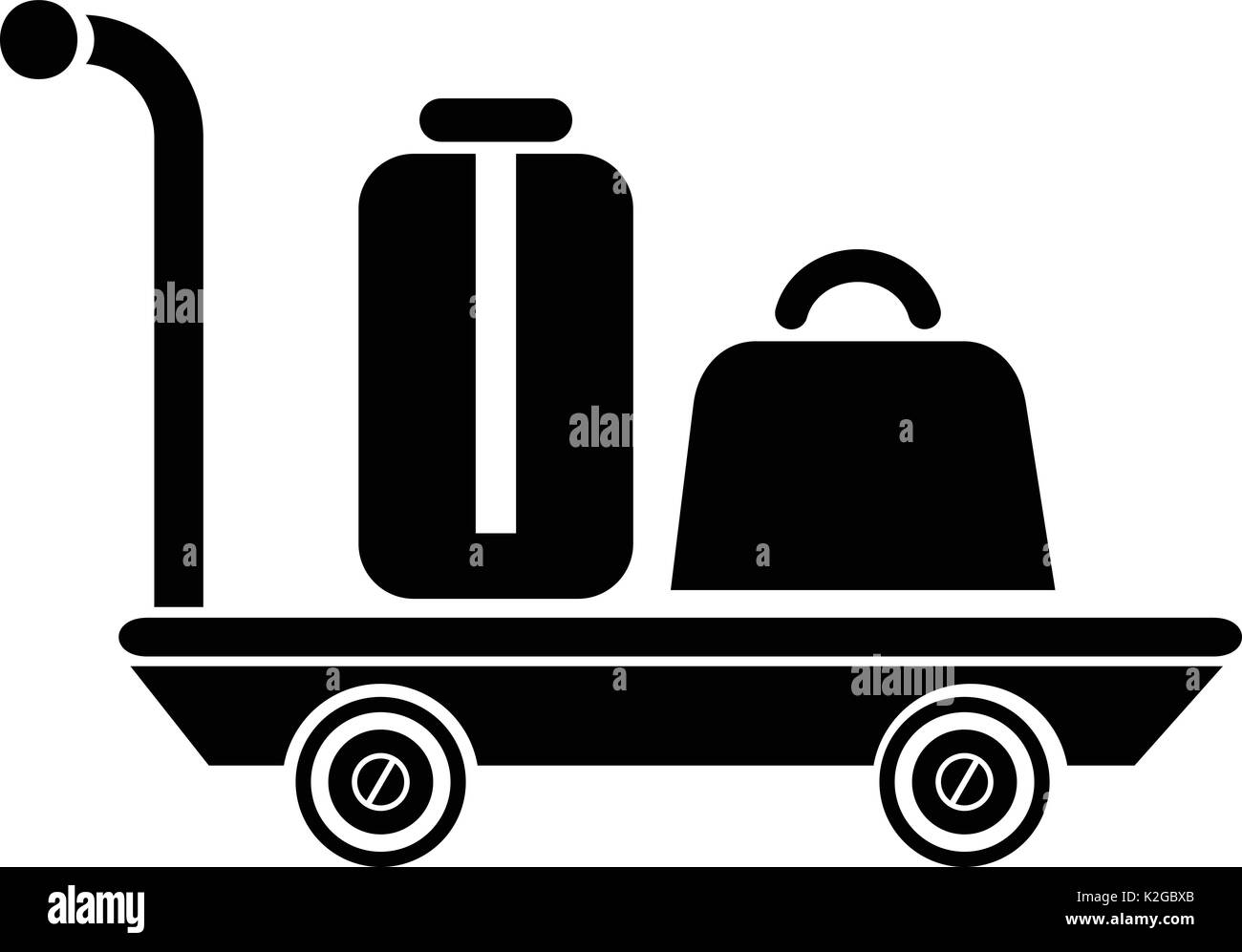 Luggage trolley icon, simple black style Stock Vector Image & Art - Alamy